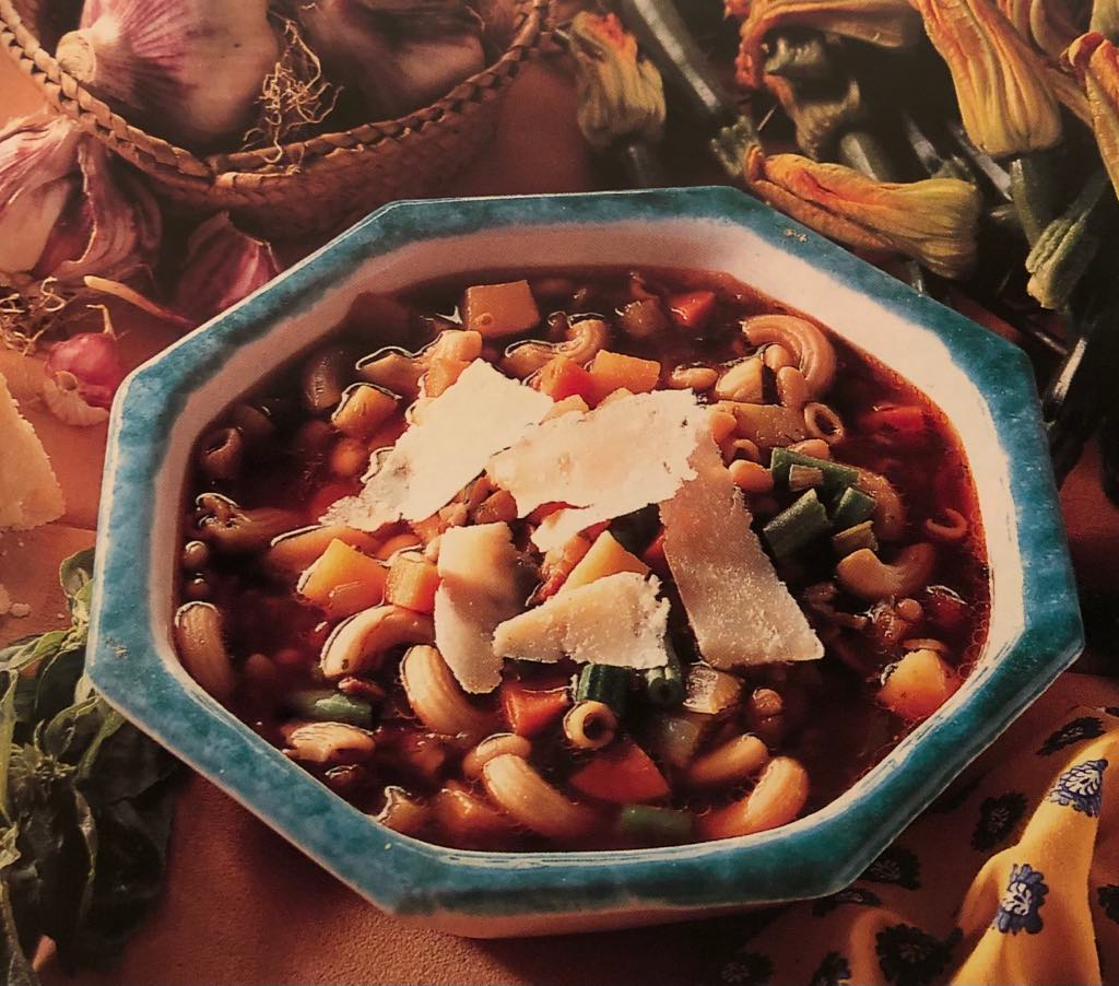minestrone with fresh bouillon paste